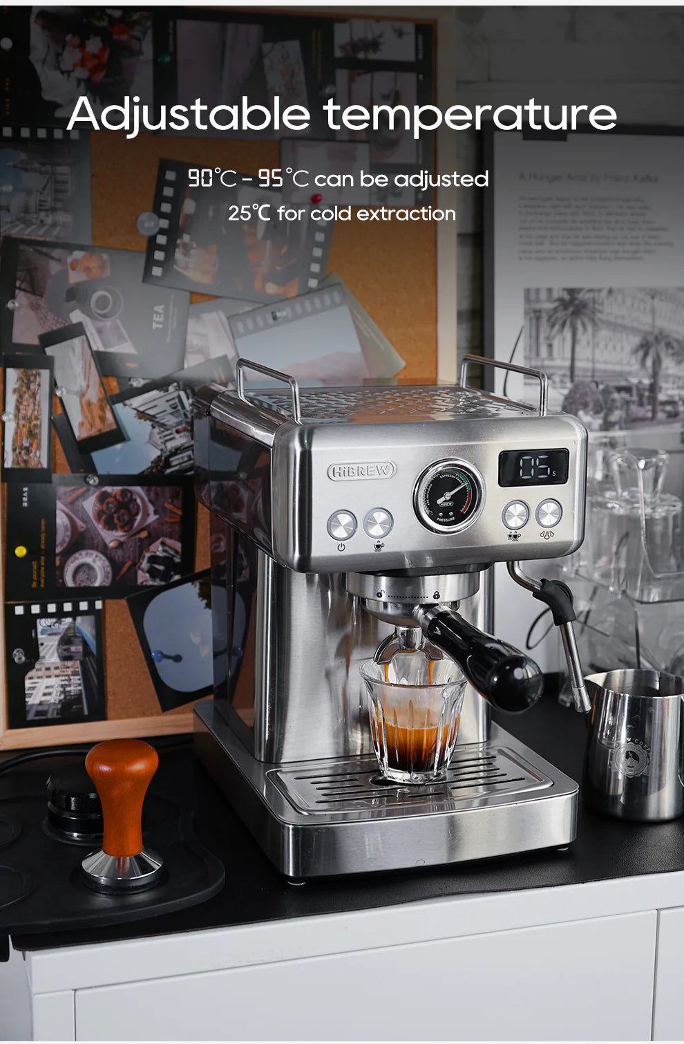 HiBREW H10A Espresso Machine with Temperature Control & Volumetric Dosing
