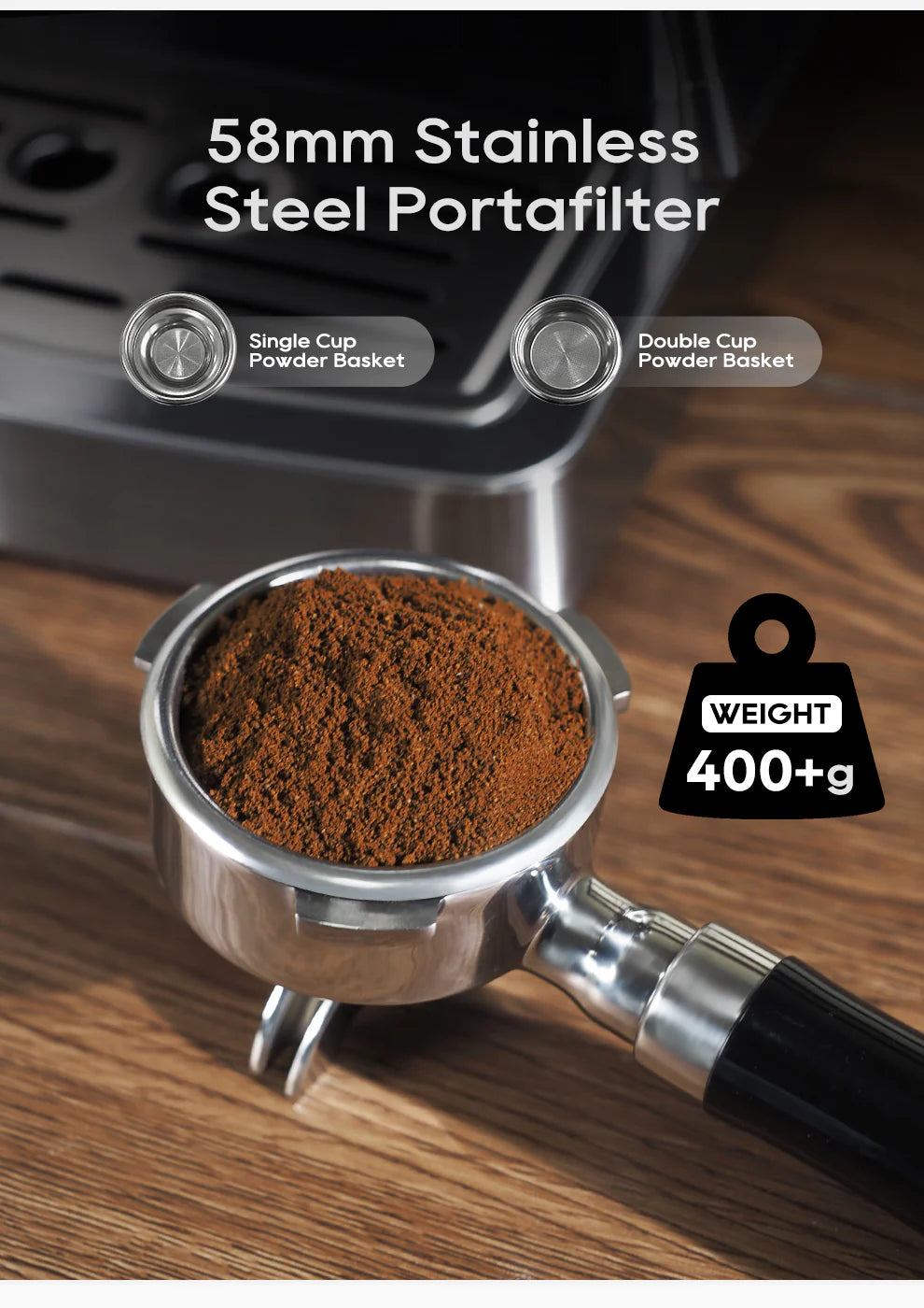 HiBREW H10A Espresso Machine with Temperature Control & Volumetric Dosing