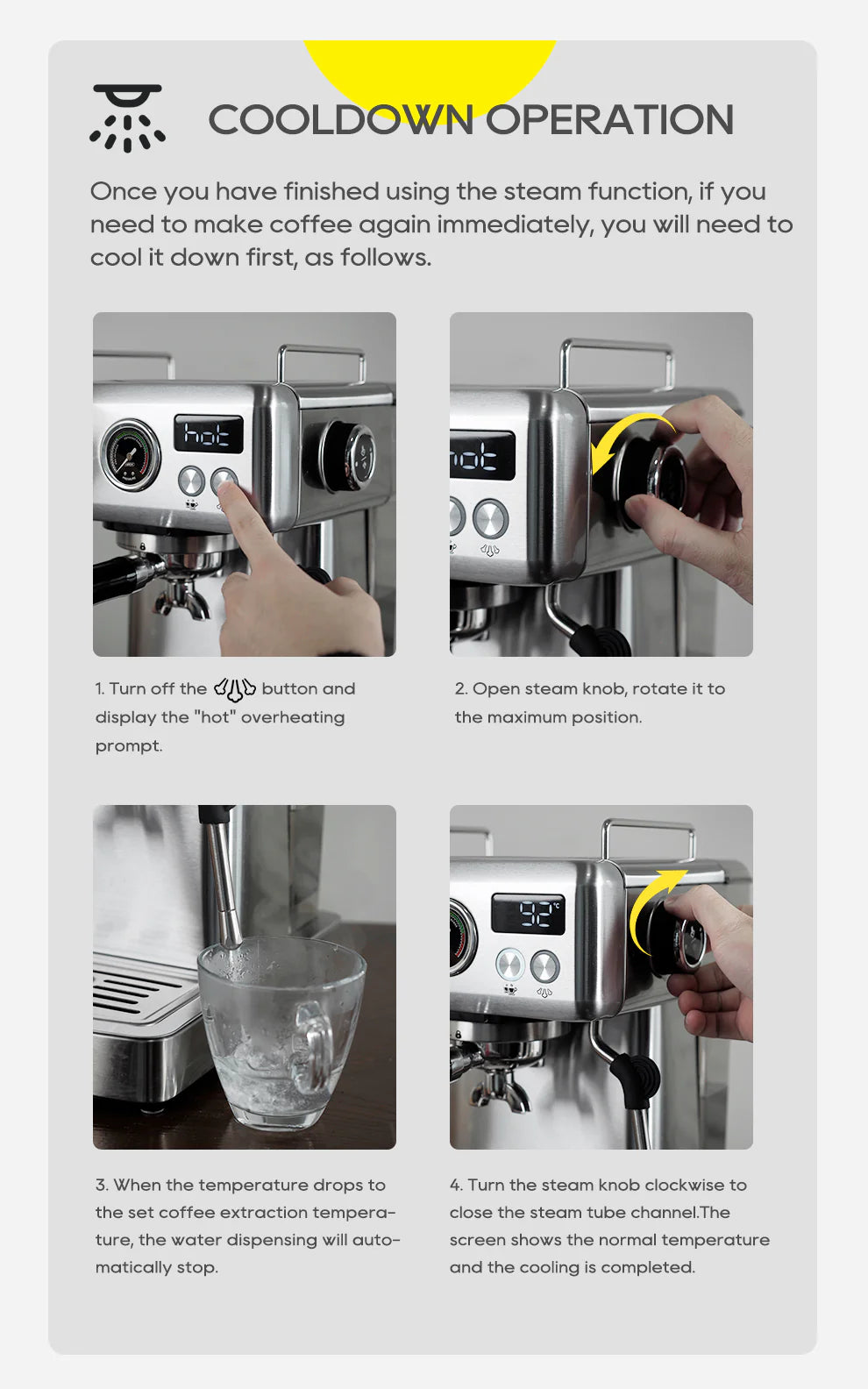 HiBREW H10A Espresso Machine with Temperature Control & Volumetric Dosing
