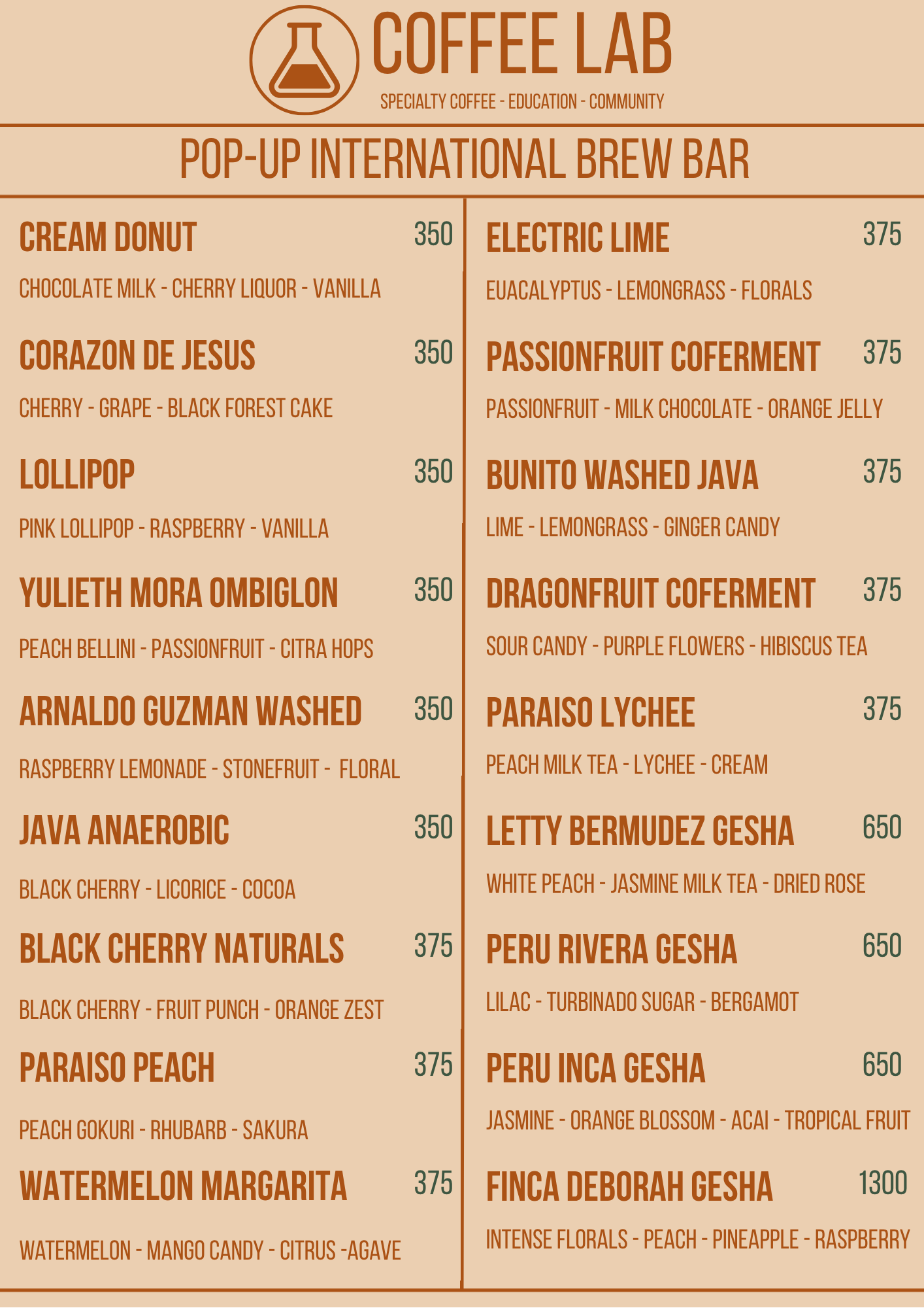 Pop-Up Brew Bar at Coffee Lab